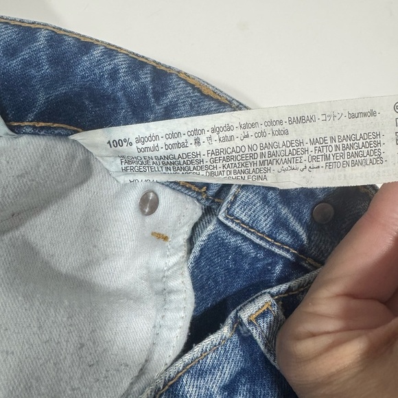 Zara Blue Distressed Jeans Size 28 100% cotton - Picture 10 of 16